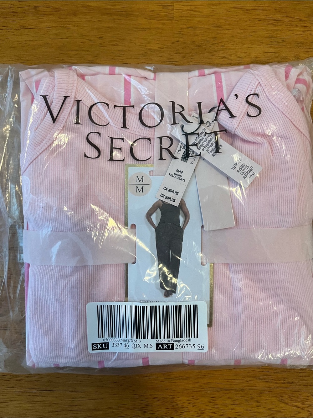 NWT Pink Victoria's Secret pyjama set (cotton tank top and pants)